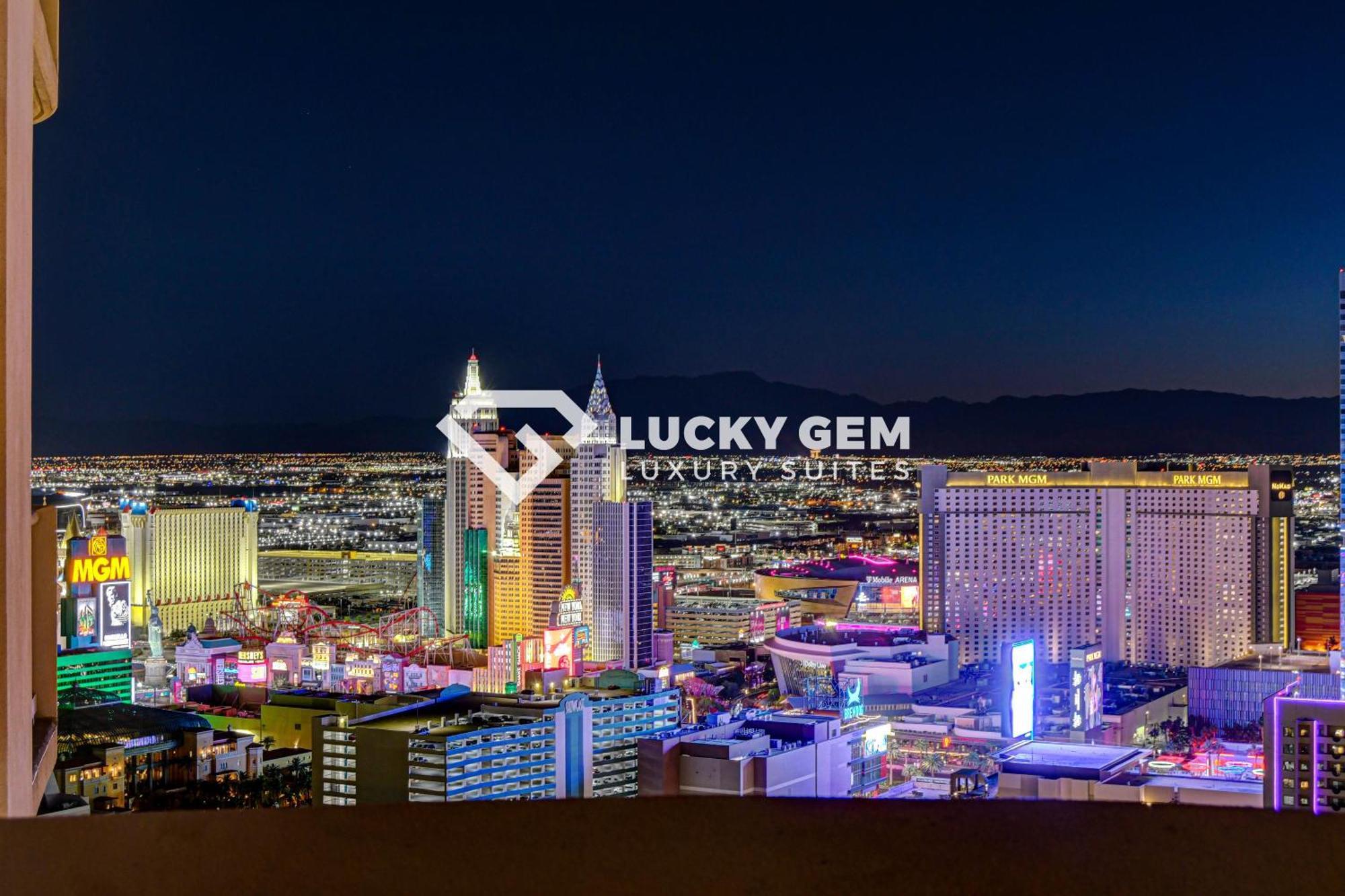 Lucky Gem Penthouse & Luxury Suites At Signature Resort, Balcony Strip View 3505 Las Vegas Bagian luar foto
